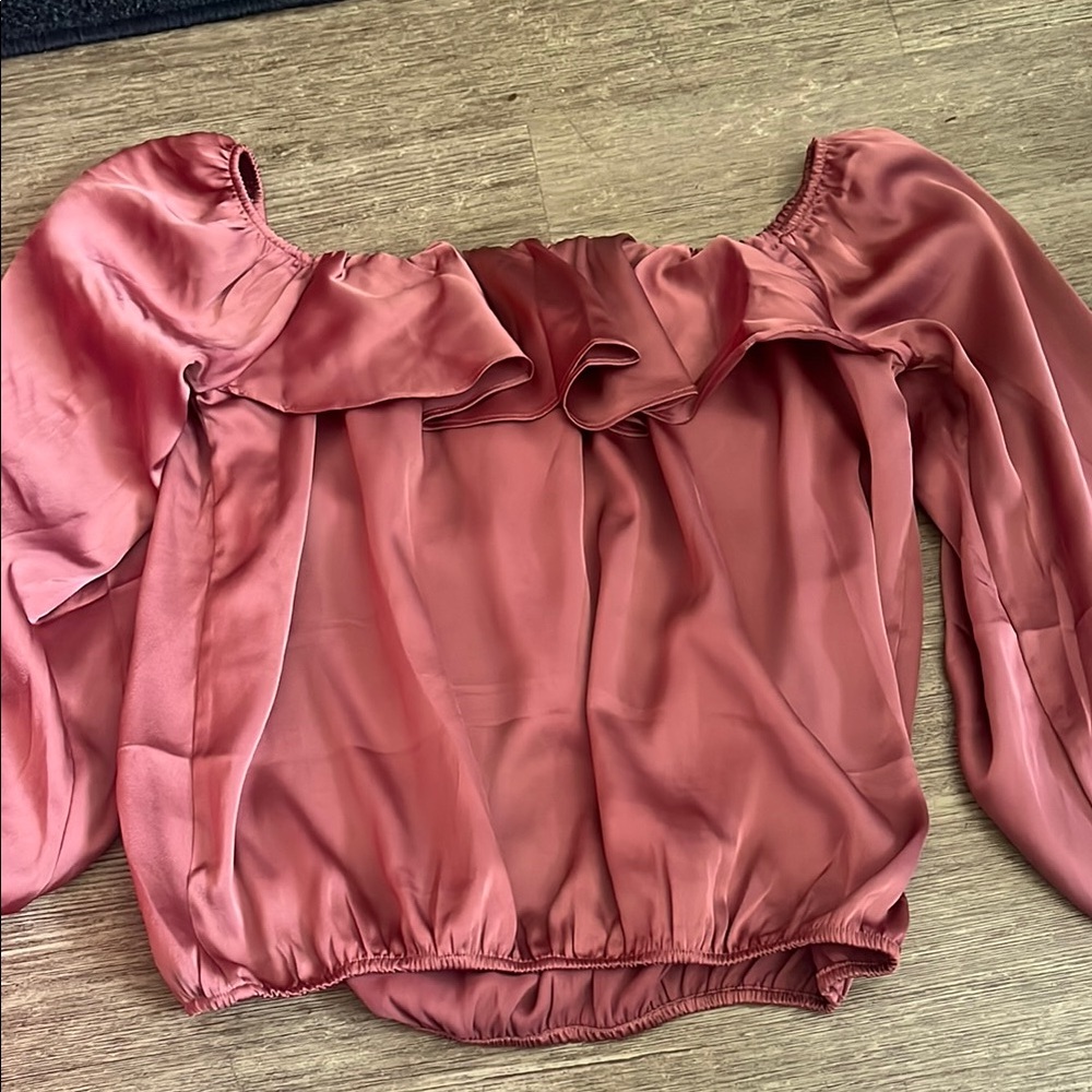 Pink Ruffled Relaxed Blouse